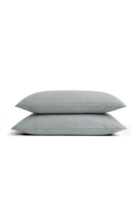 Flannel Marl Brushed Cotton Pillow Sham Pairs