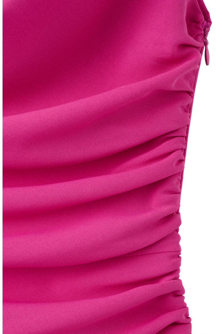 One Shoulder Cocktail Maxi Dress, Alternate, color, FUCHSIA