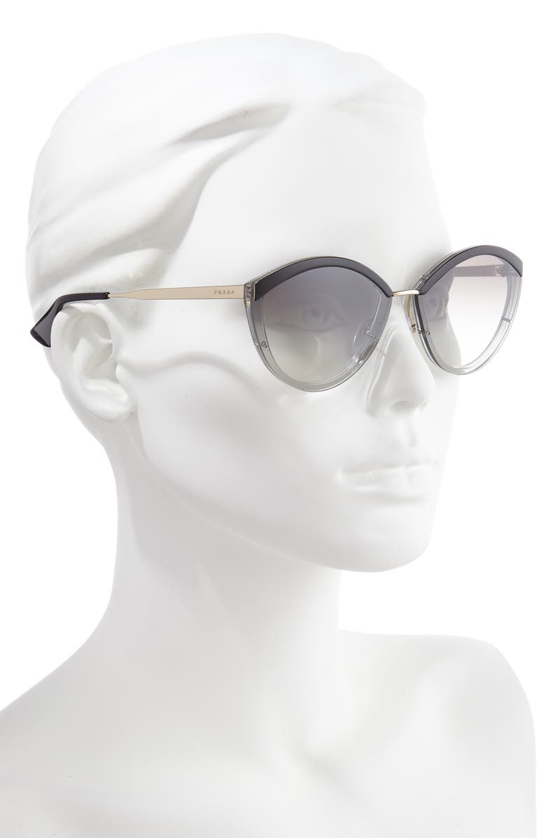 Prada Cinma Evolution 64mm Oversize Sunglasses, Alternate, color, 