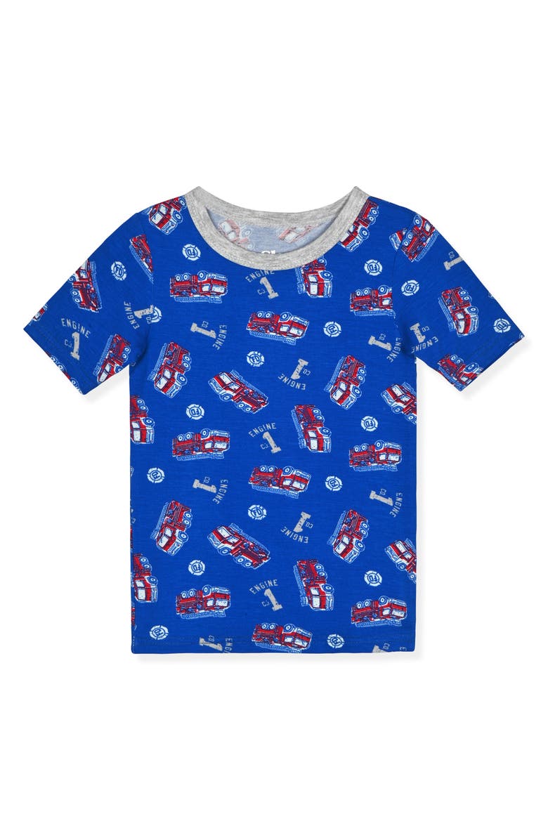 SLEEP ON IT Assorted 2-Pack Print Fitted Two-Piece Pajamas, Alternate, color, Blue Multi