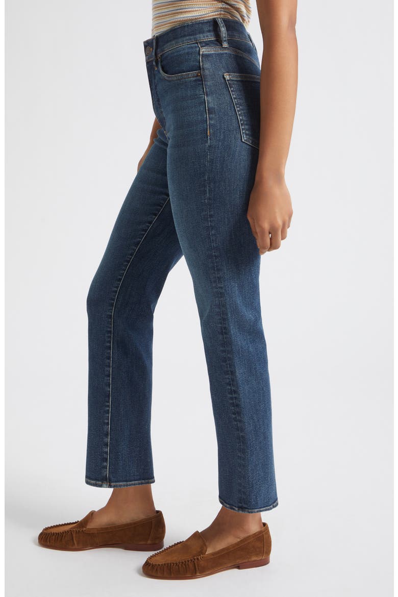 Milla High Waist Ankle Slim Straight Jeans, Alternate, color, ROADSIDE BLUE