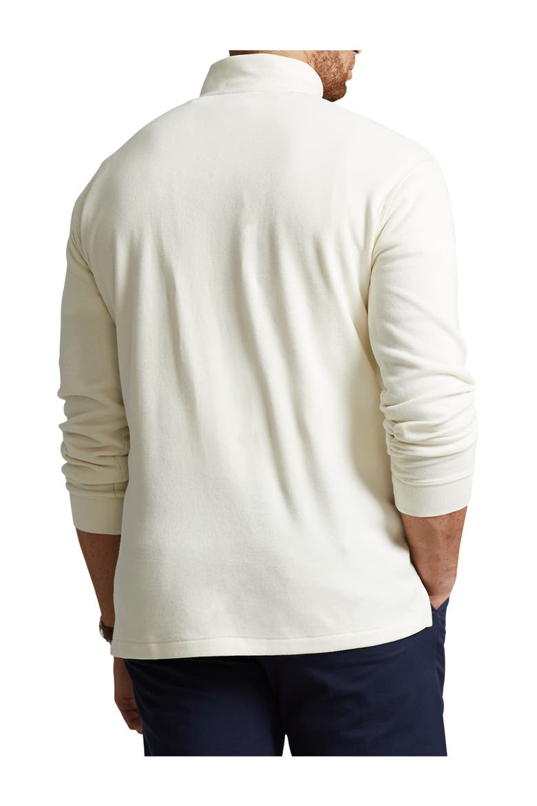 Big & Tall Estate Rib Half-Zip Pullover, Alternate, color, CHIC CREAM