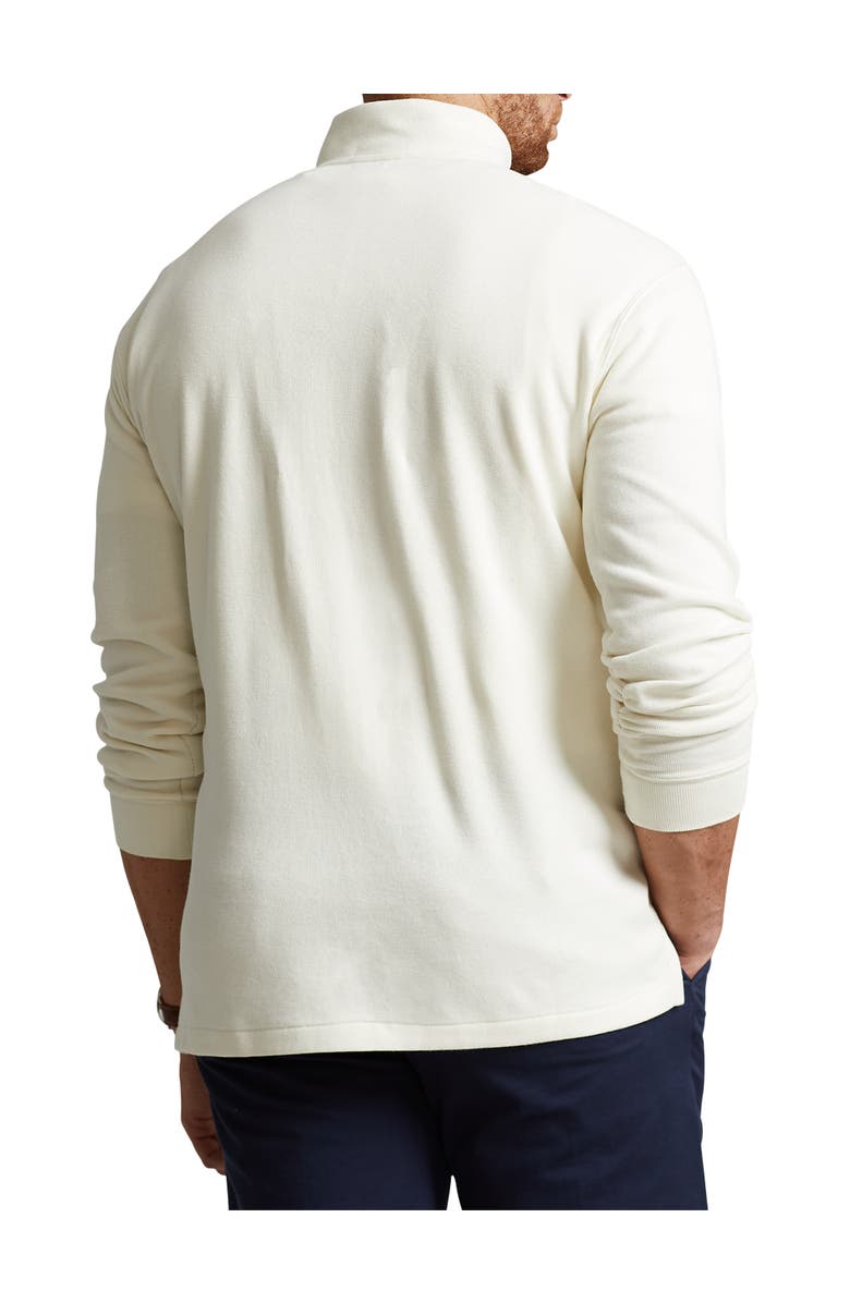 Polo Ralph Lauren Big & Tall Estate Rib Half-Zip Pullover, Alternate, color, Chic Cream