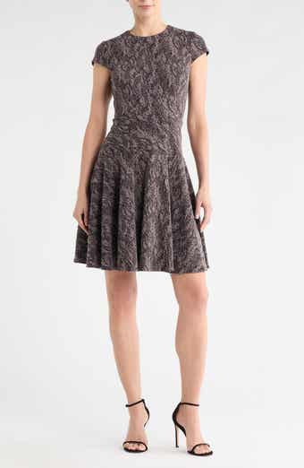 Eliza J Textured Fit & Flare Dress
