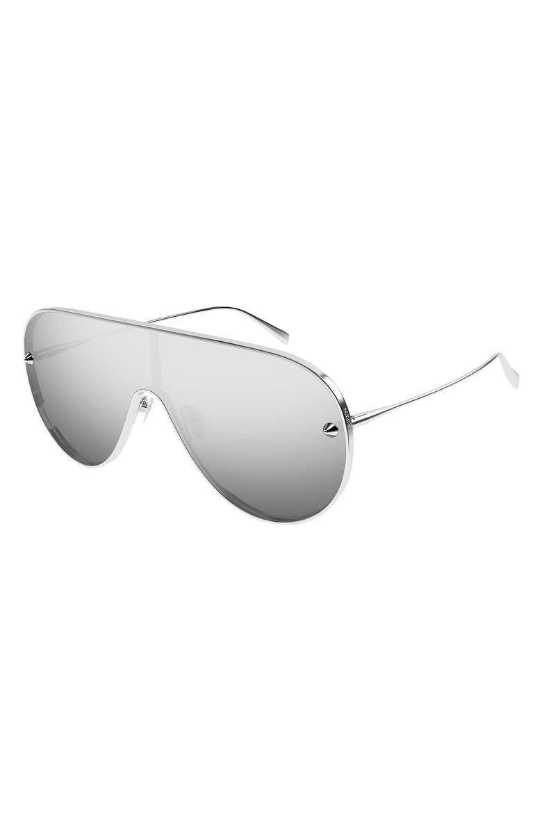 McQueen 99mm Oversize Pilot Sunglasses, Alternate, color, 