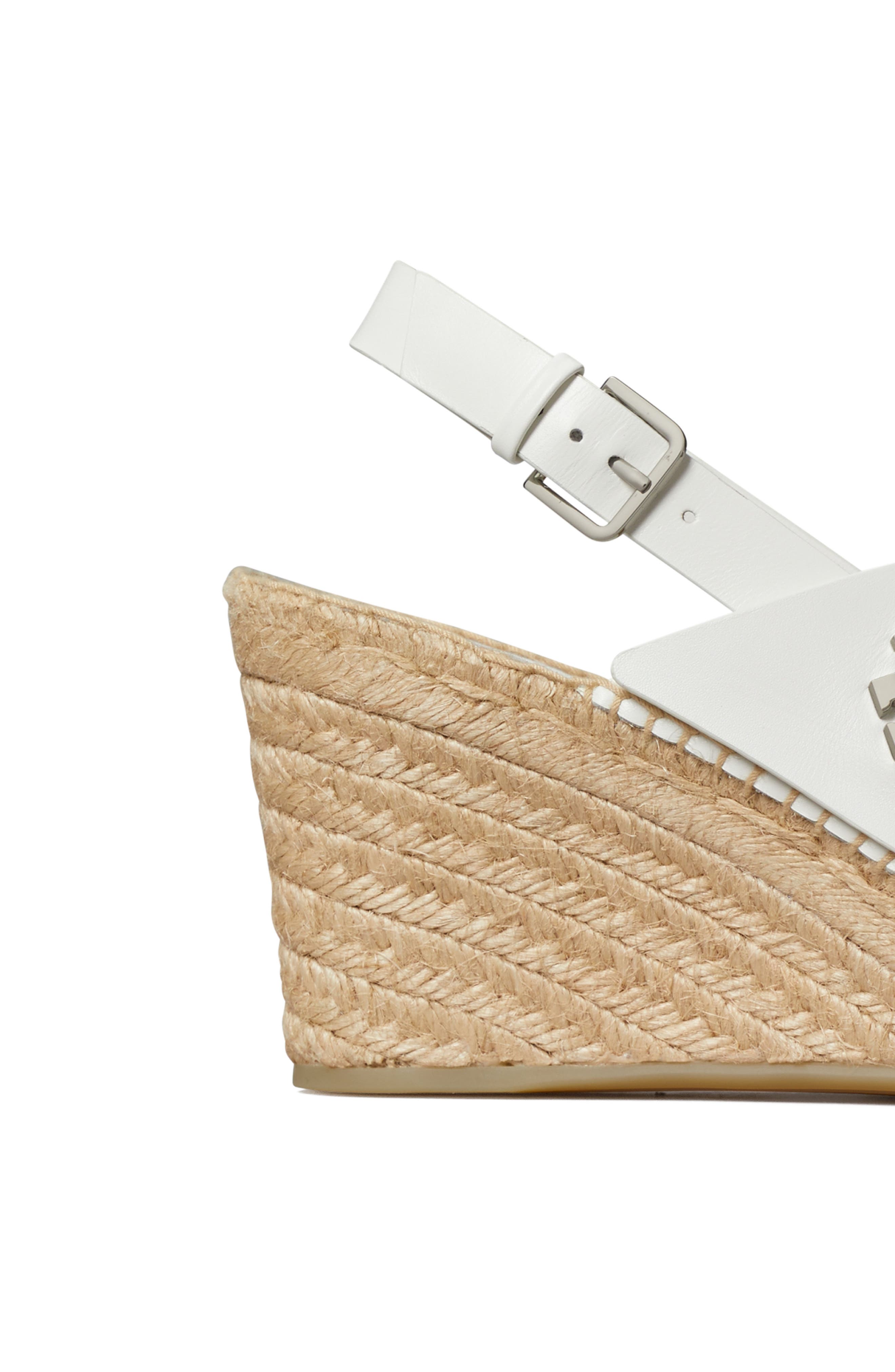 Tory Burch Turnlock Espadrille Slingback Platform Wedge Sandal, Alternate, color, Bianco Laredo