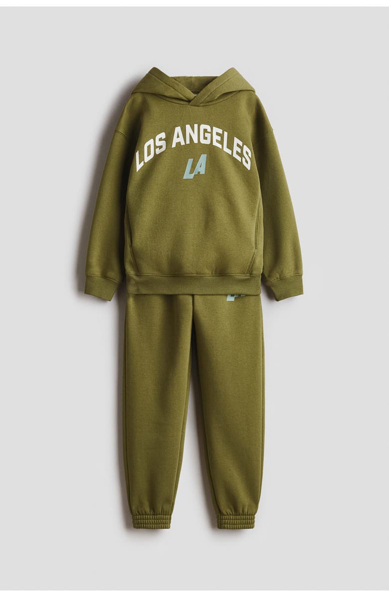 H&M 2-piece Printed Sweatshirt Set, Main, color, 