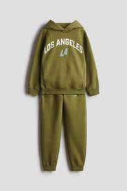 H&M 2-piece Printed Sweatshirt Set