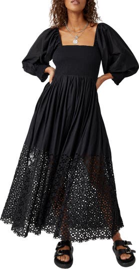 Free People Perfect Storm Smocked Eyelet Long Sleeve Maxi Dress | Nordstrom Free People Perfect Storm Smocked Eyelet Long Sleeve Maxi Dress | Nordstrom