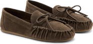 MANGO Gathered Suede Moccasins