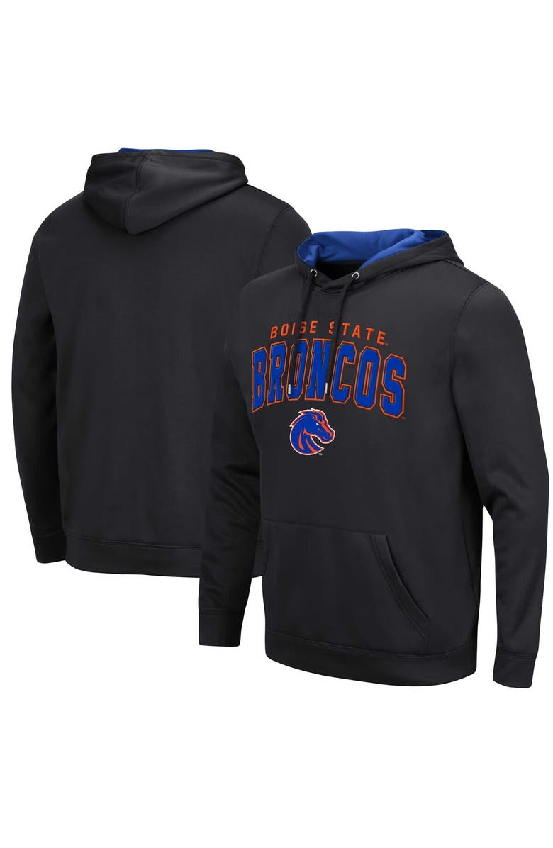 COLOSSEUM Men's Colosseum Black Boise State Broncos Resistance Pullover Hoodie, Main, color, 