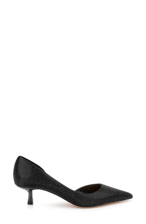 Jewel Badgley Mischka Teegan Half D'orsay Pointed Toe Kitten Heel Pump