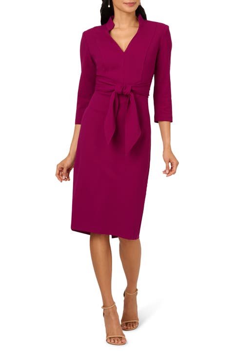 Tie Front Sheath Dress