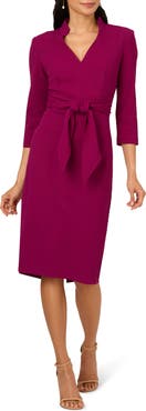 Adrianna Papell Tie Front Sheath Dress