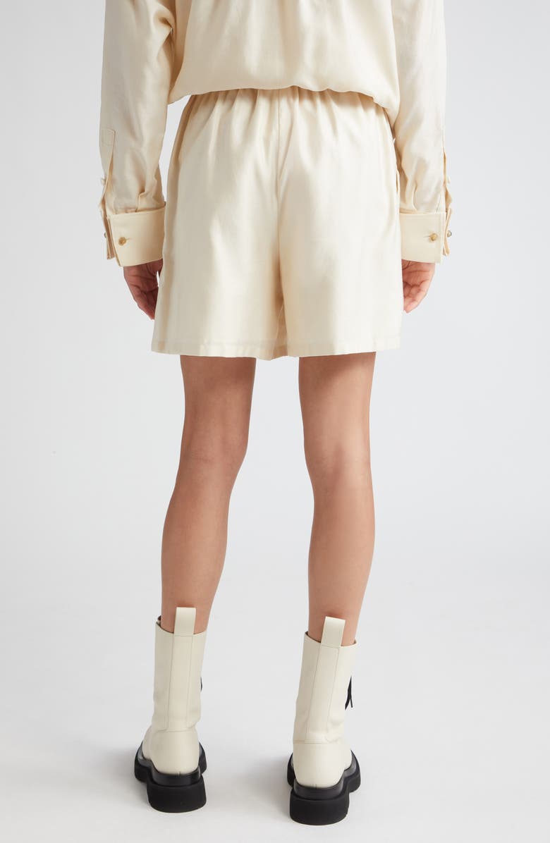 Max Mara Piadena Cotton Sateen Shorts, Alternate, color, Ivory