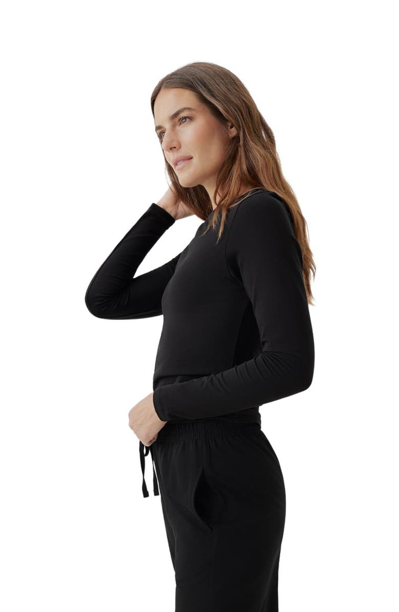 Pact Organic Cotton Cool Stretch Fitted Long Sleeve Tee, Alternate, color,