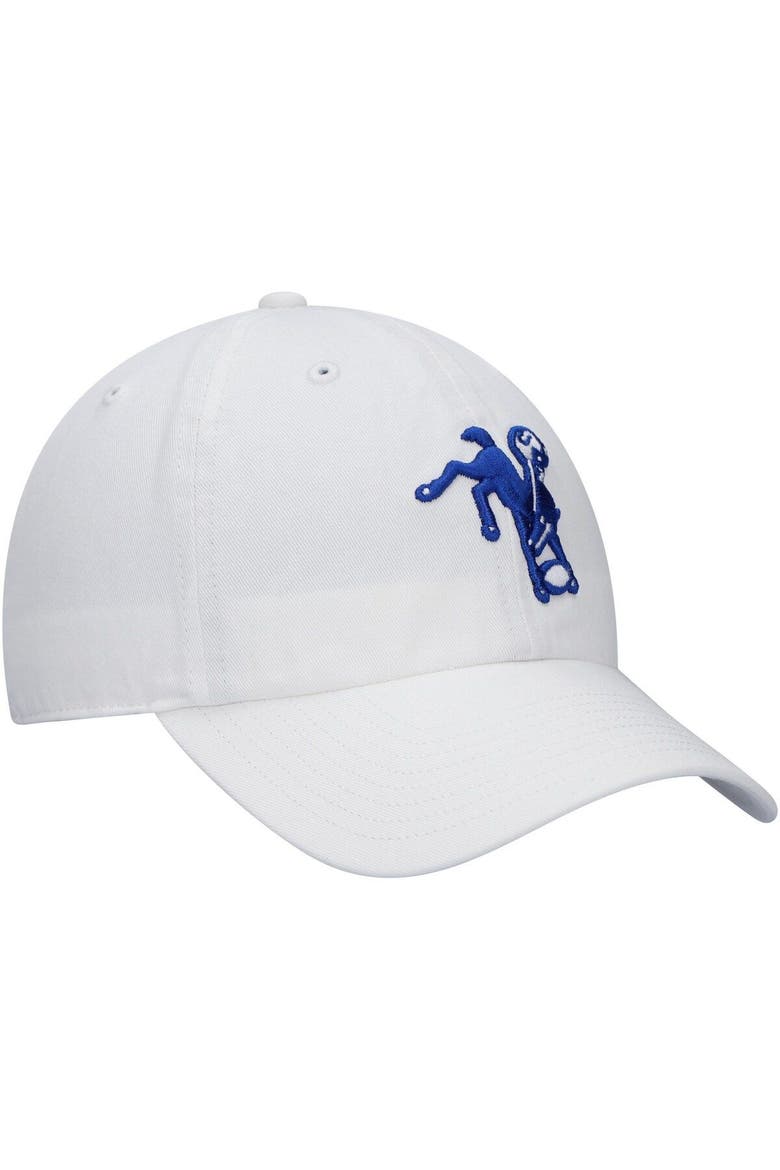 Men's '47 White Indianapolis Colts Clean Up Legacy Adjustable Hat, Alternate, color, White