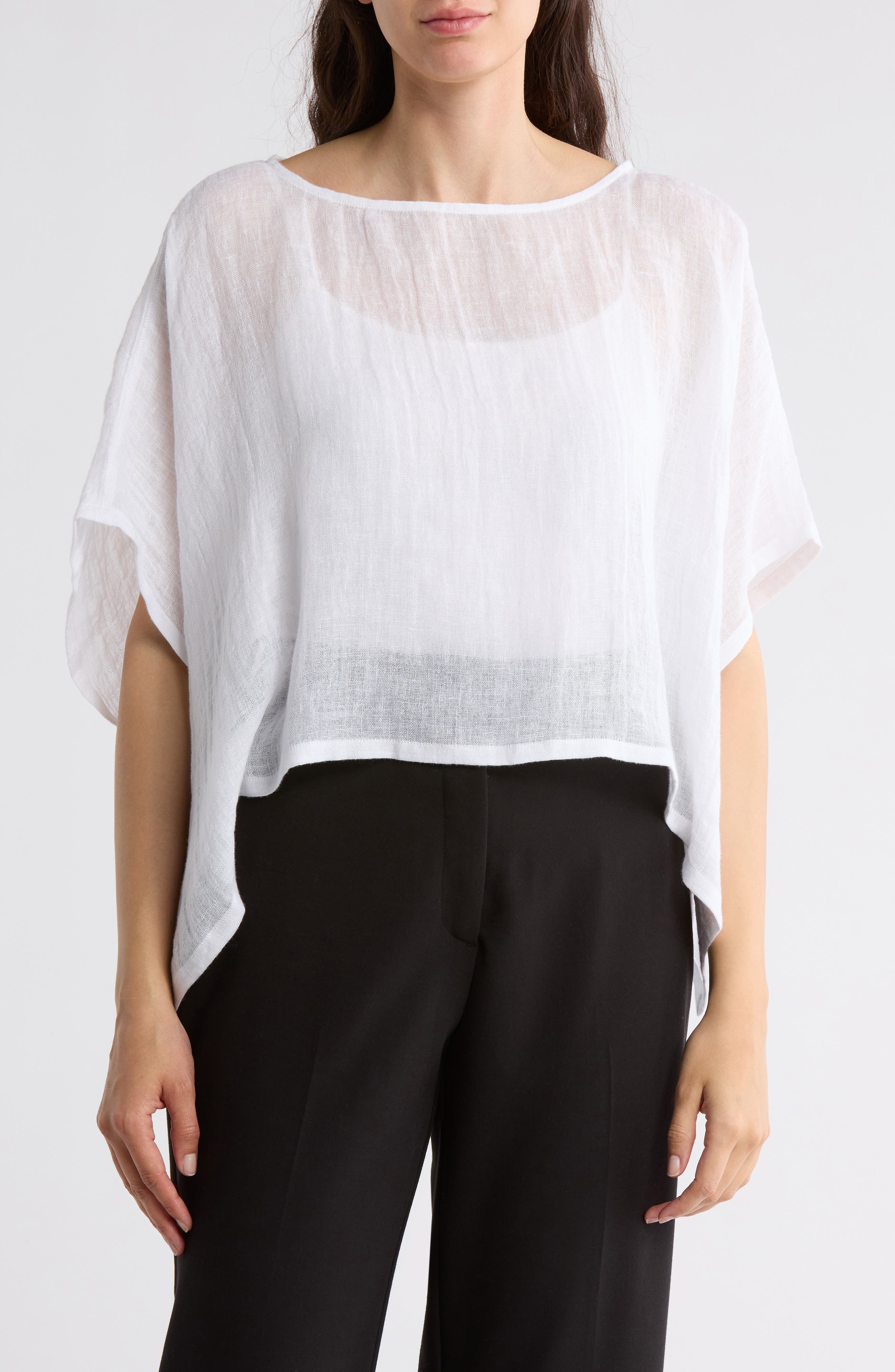 eileen fisher white tops