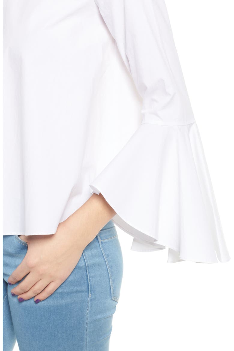 Bell Sleeve Top, Alternate, color, WHITE