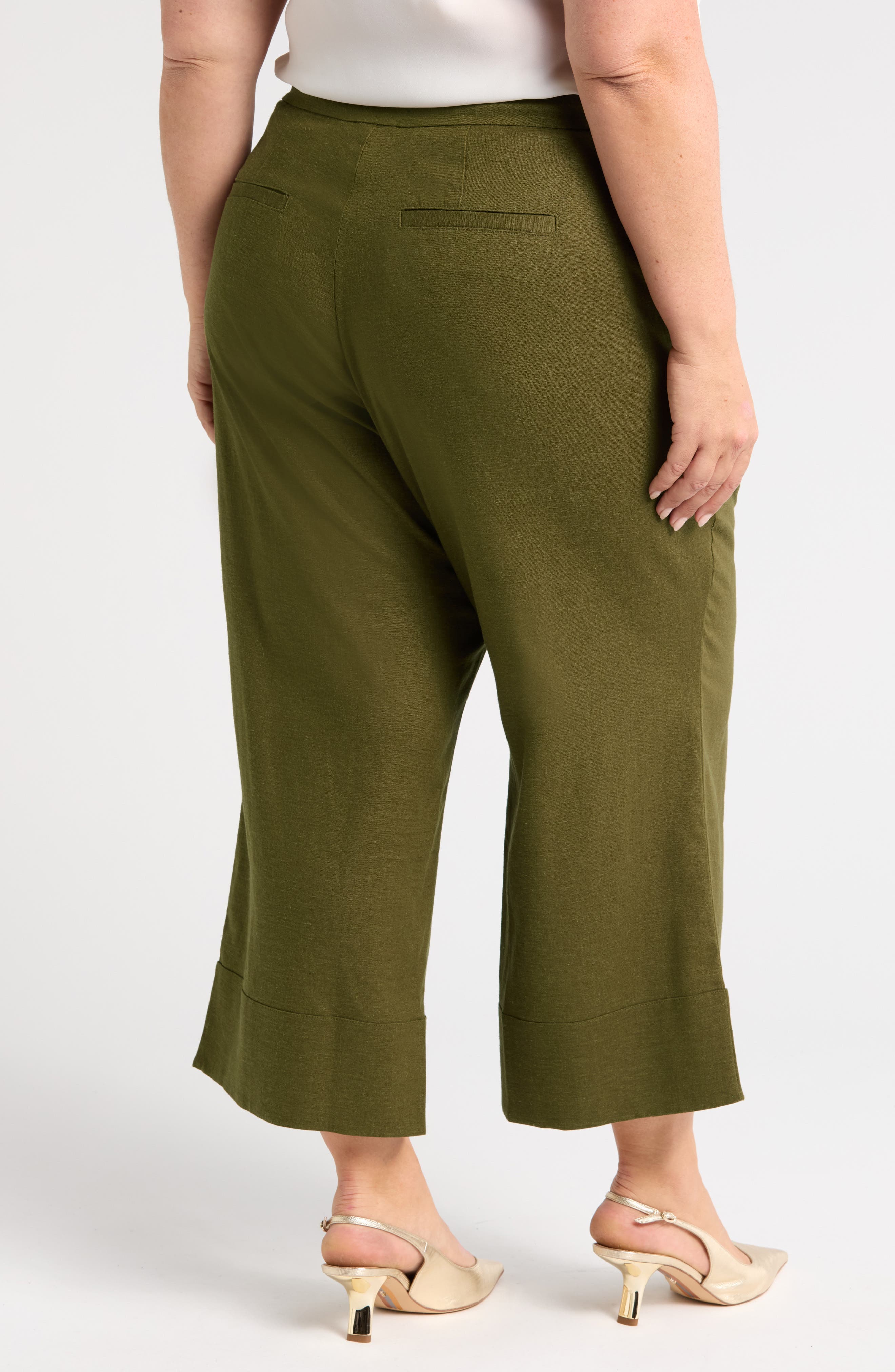 Courtyard Linen Blend Capri Pants - image 2