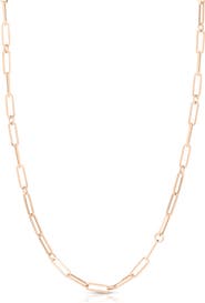 Roberto Coin Designer 18k Gold Paperclip Chain Necklace
