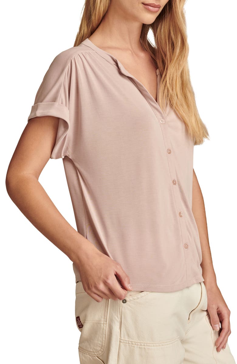 Lucky Brand Sandwash Button-Up Shirt, Alternate, color, Rose Dust