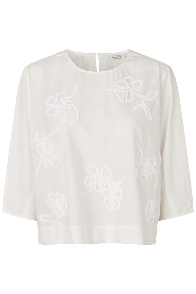 MaDrenithra Embroidered Blouse, Alternate, color, Jet Stream