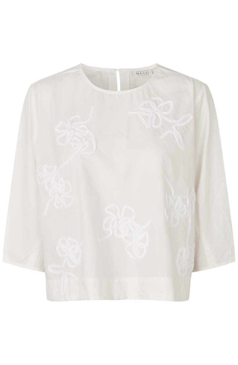 Masai Copenhagen MaDrenithra Embroidered Blouse, Alternate, color, Jet Stream