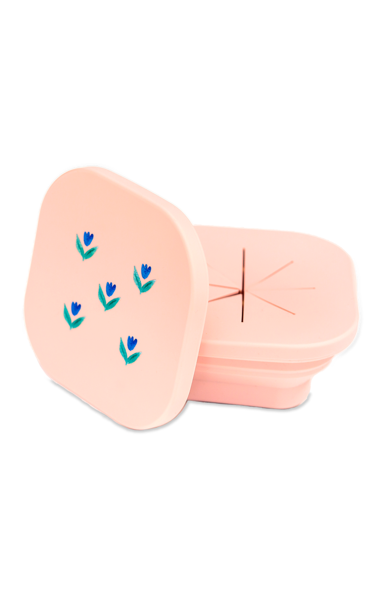 Austin Baby Co Silicone Mealtime Bundle and Lunch Bag, Alternate, color, Wildflower Ripe Peach