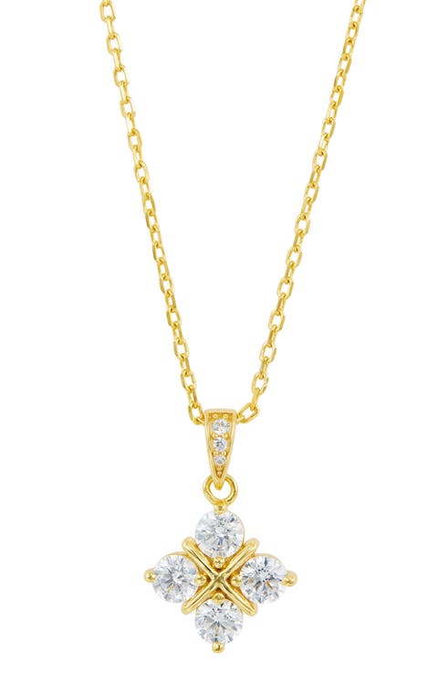 Cubic Zirconia Grid Pendant Necklace