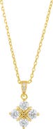 SAVVY CIE JEWELS Cubic Zirconia Grid Pendant Necklace