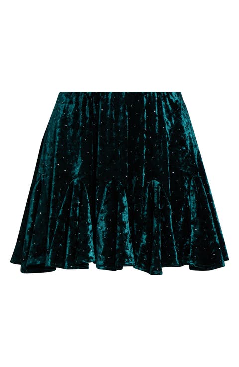 Velvet Miniskirt