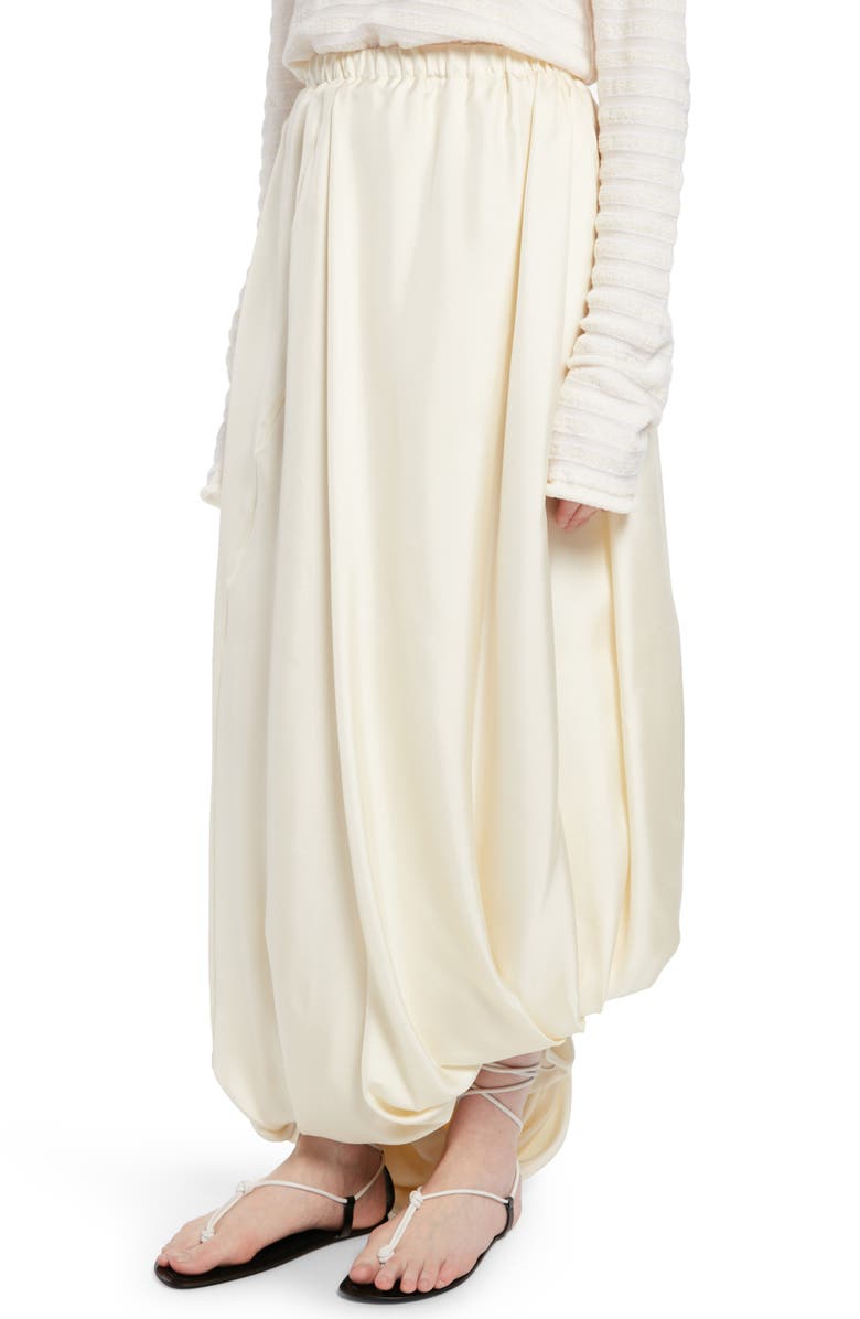The Row Hana Asymmetric Bubble Hem Silk Maxi Skirt, Alternate, color, 
