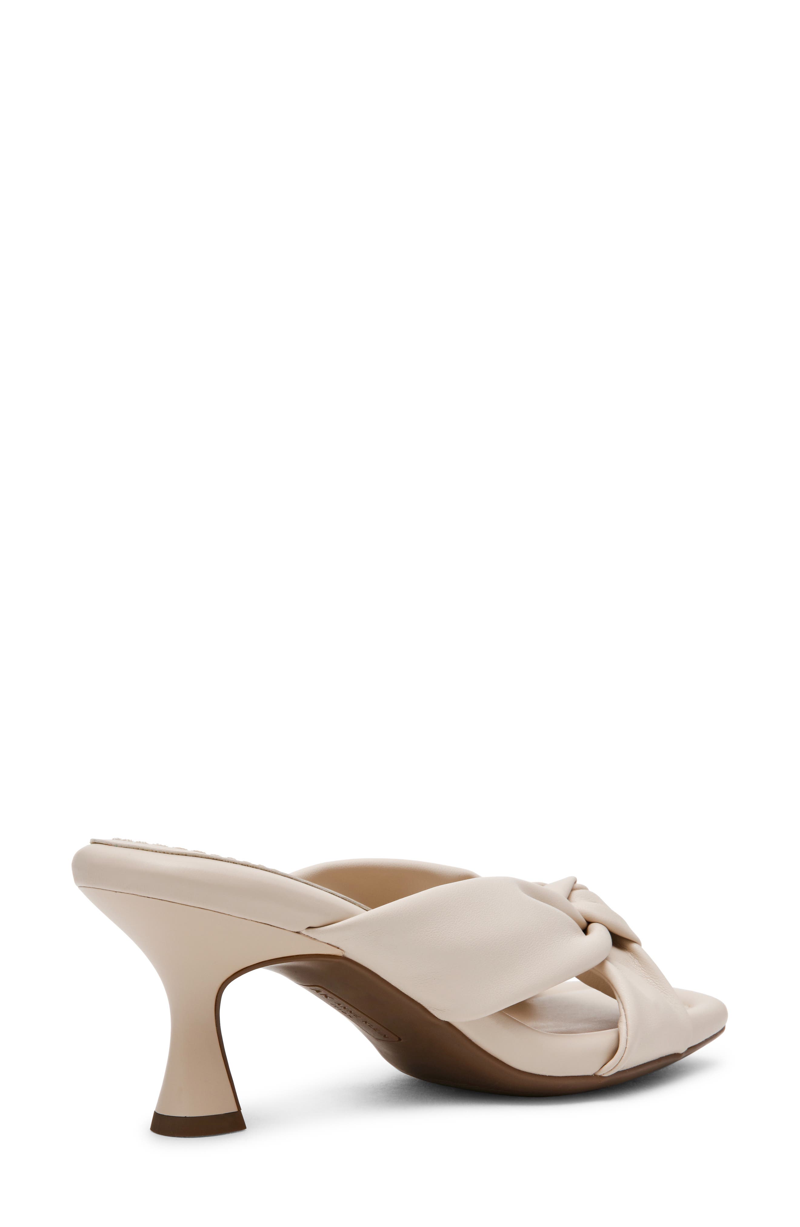 Anne Klein Jaiba Knotted Slide Sandal, Alternate, color, Bone