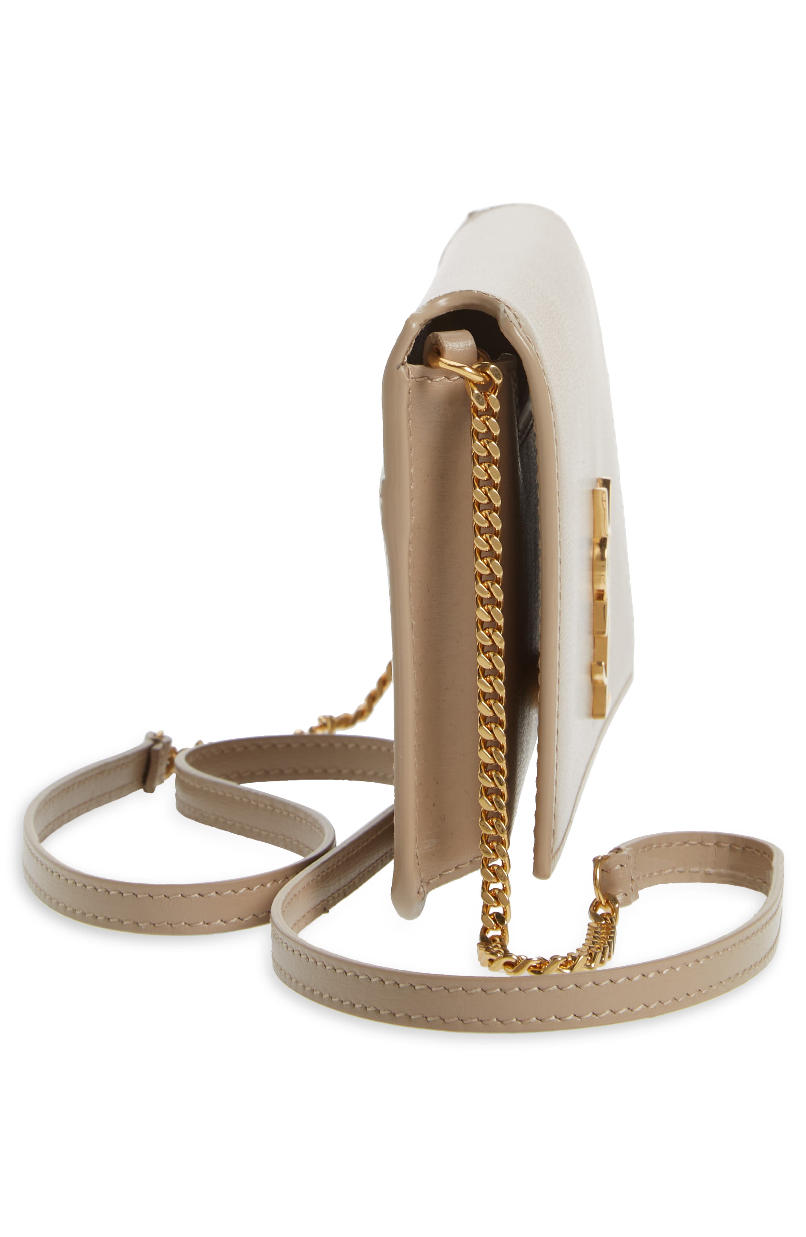 Monogram Phone Shoulder Bag, Alternate, color, DARK BEIGE