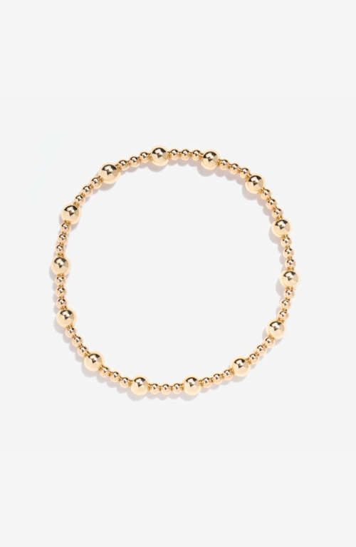 Little Sky Stone Alternating 3mm 5mm Bead Bracelet In Gold