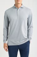 Peter Millar Lyons Heathered Long Sleeve Performance Jersey Polo