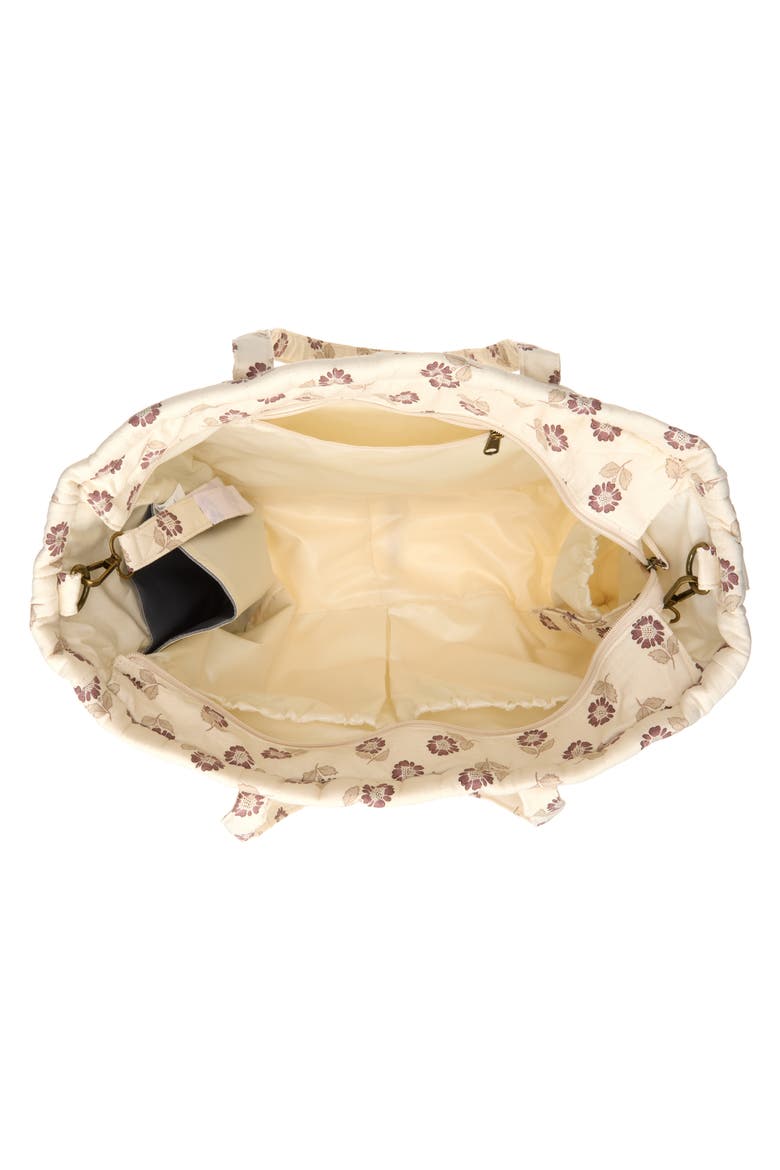 Floral Diaper Bag & Changing Pad Set, Alternate, color, NATURAL