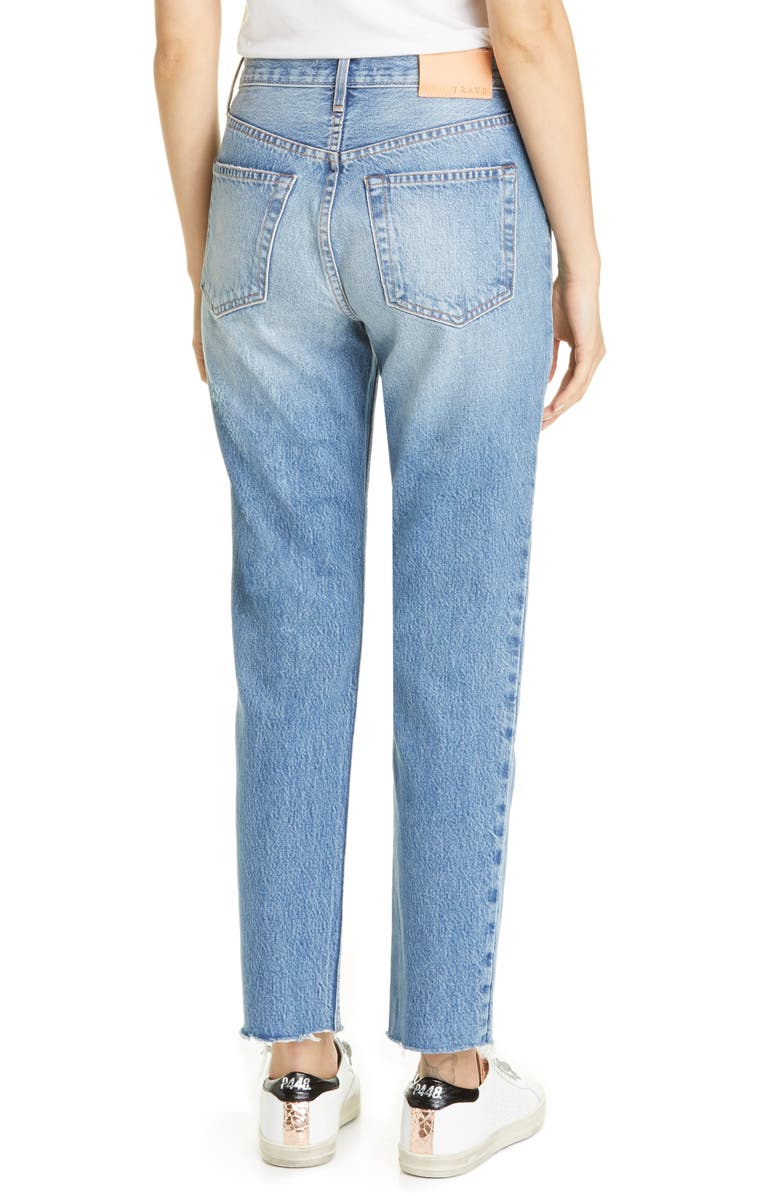 TRAVE Constance High Waist Straight Leg Jeans, Alternate, color, 