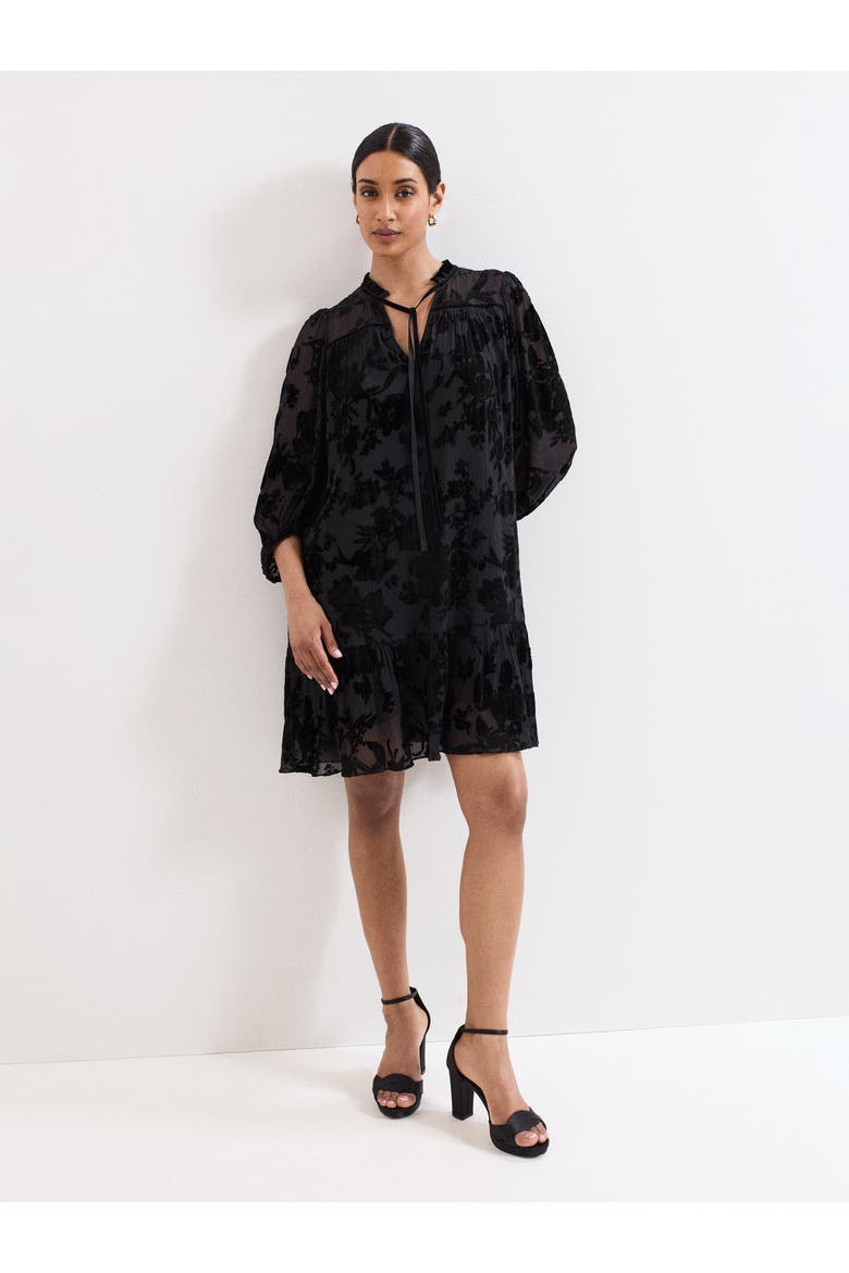 Mila Velvet Dress, Alternate, color, Black