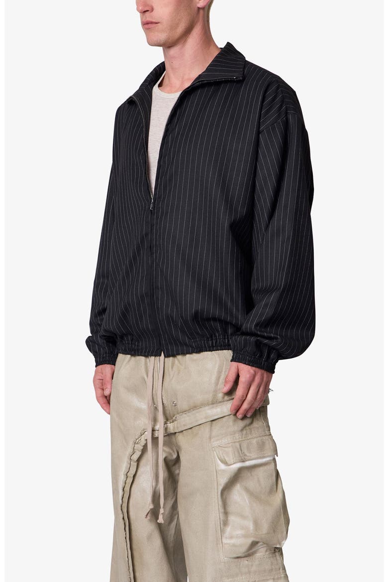 Striped Track Jacket, Alternate, color, BLACK