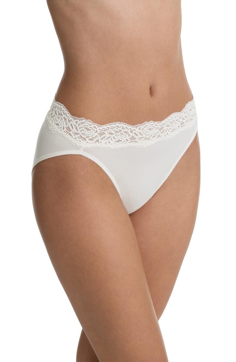 Skarlett Blue Divine Lace Trim French Cut Brief, Alternate, color, Whipped Cream