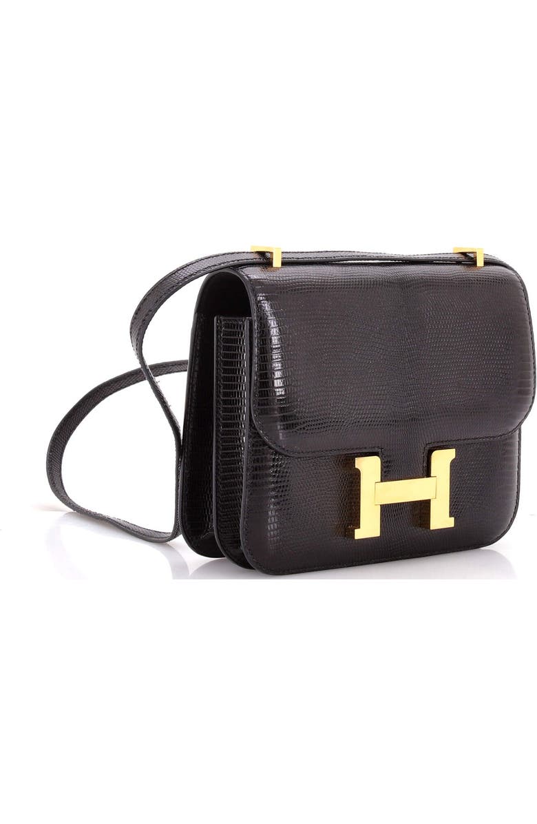 Pre-Owned Hermes Constance NM Bag Lizard 18, Alternate, color, Noir