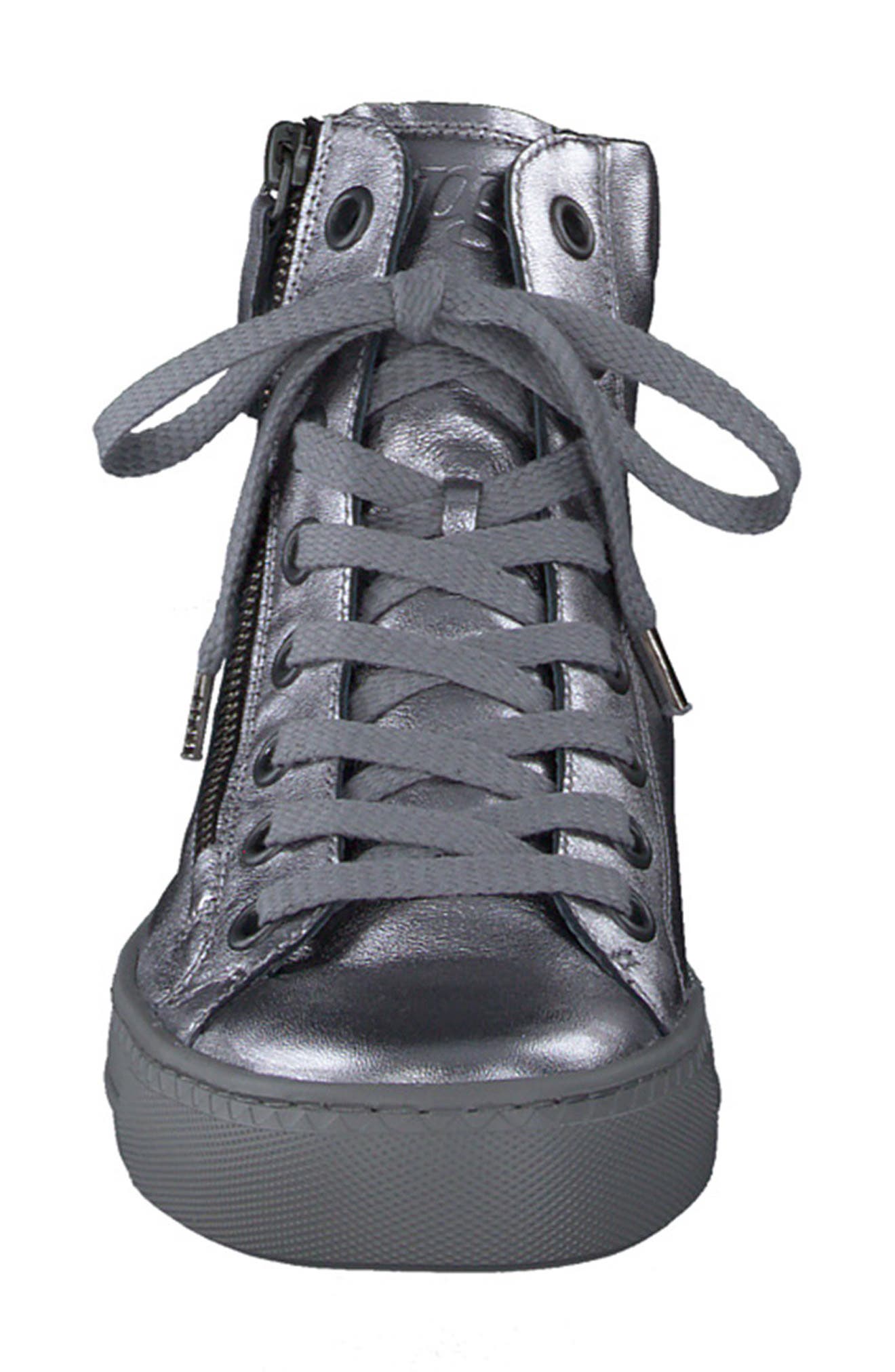 Paul Green Wells High Top Sneaker, Alternate, color, Clay Metallic Nappa