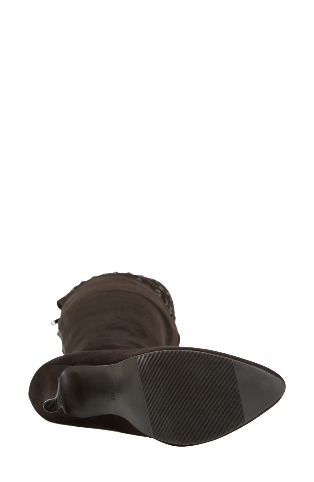 'Kenlyn' Over the Knee Pointy Toe Boot, Alternate, color, BLACK SUEDE