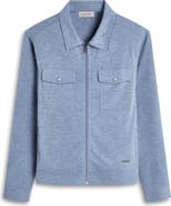 Bugatchi Soft Touch Zip Knit Shirt Jacket