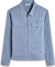 Bugatchi Soft Touch Zip Knit Shirt Jacket