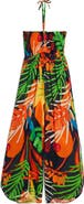 Desigual Tropical Print Halter Cover-Up Jumpsuit