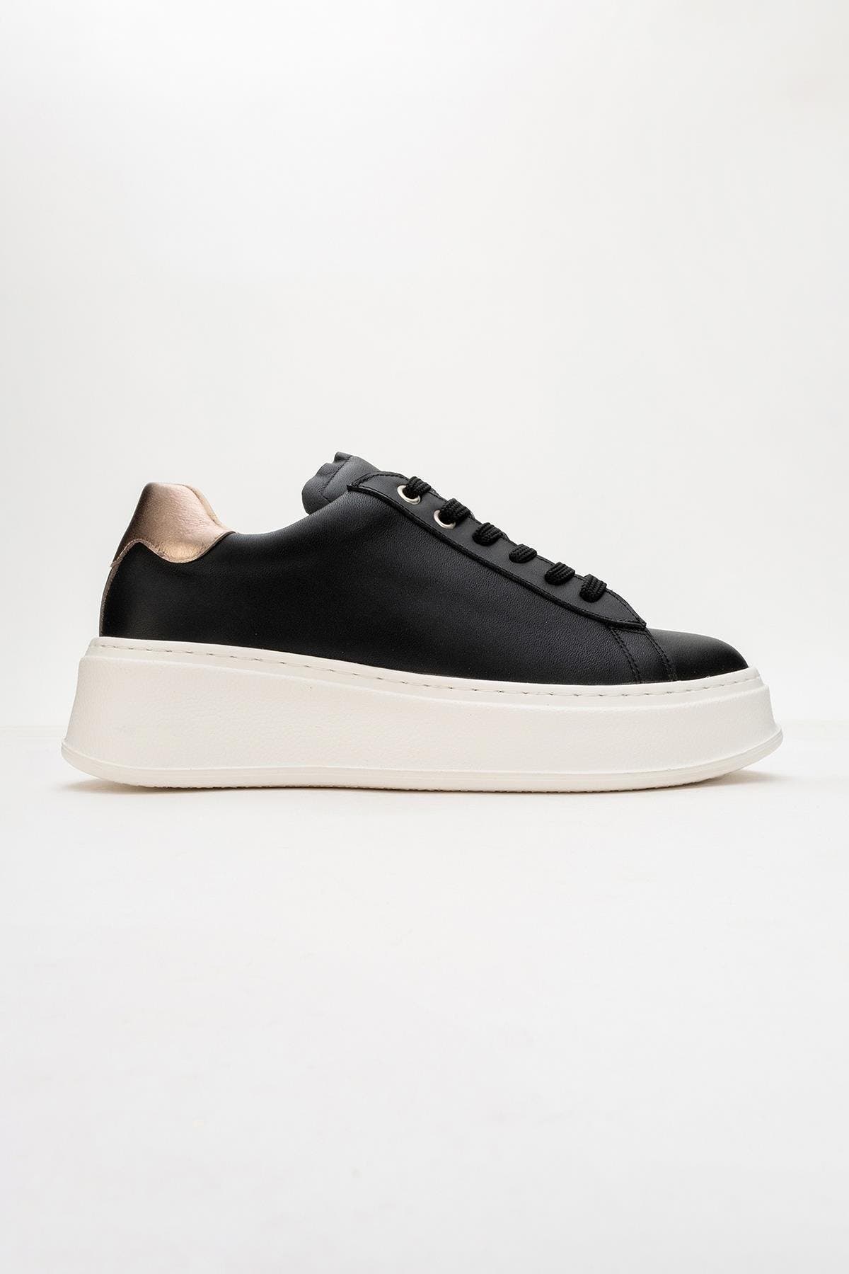 Forever & Always Shoes Paloma Leather Sneaker, Alternate, color, Black