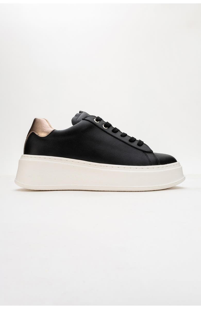 Forever & Always Shoes Paloma Leather Sneaker, Alternate, color, Black